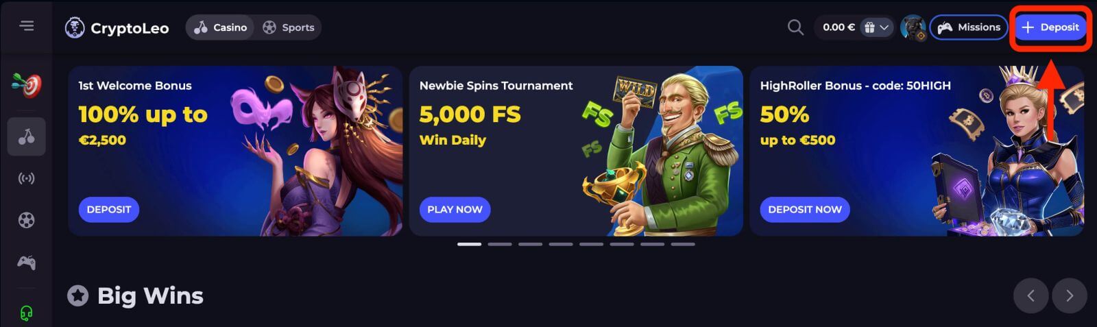 CryptoLeo Registration: How to Open Account and Sign up