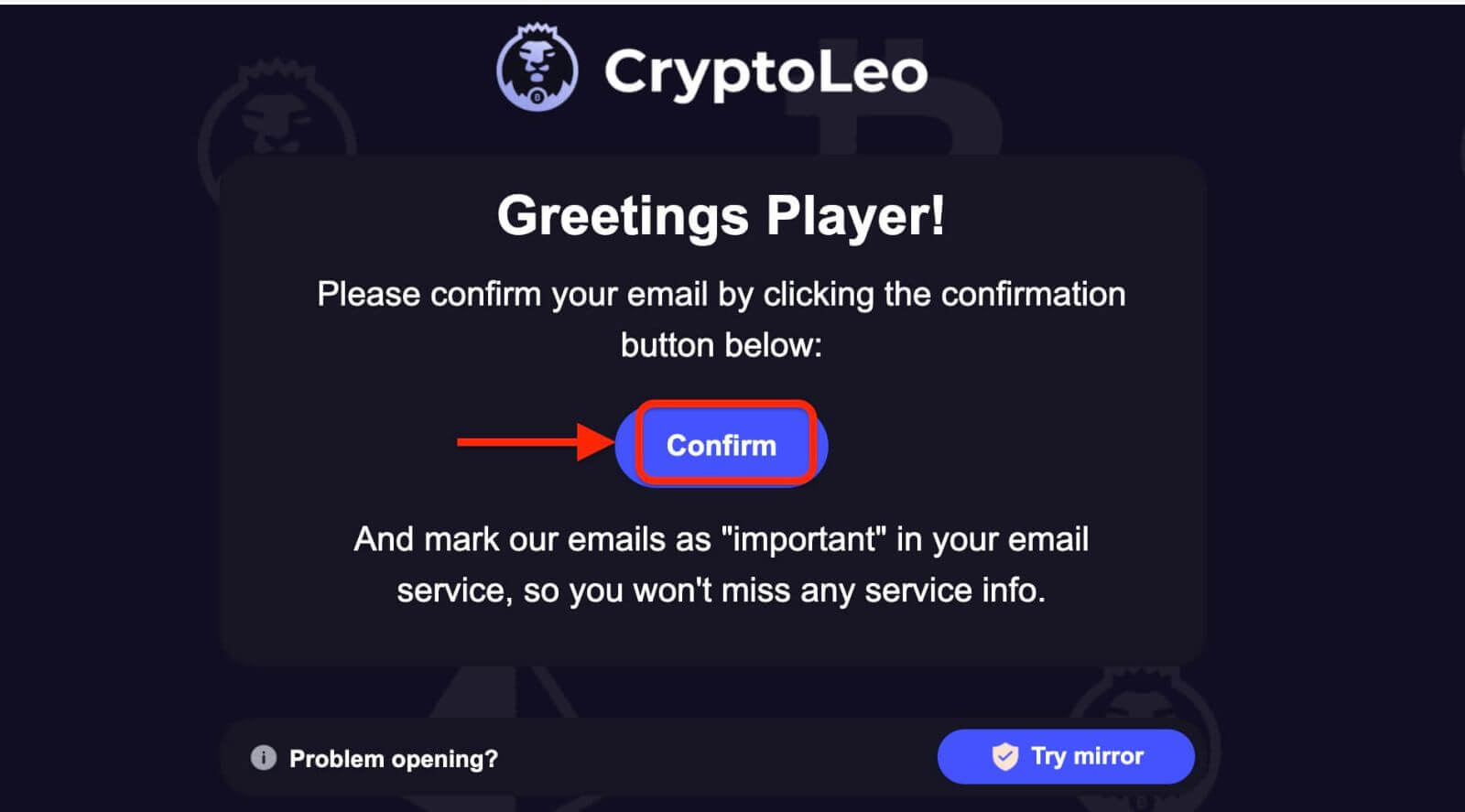 CryptoLeo Registration: How to Open Account and Sign up