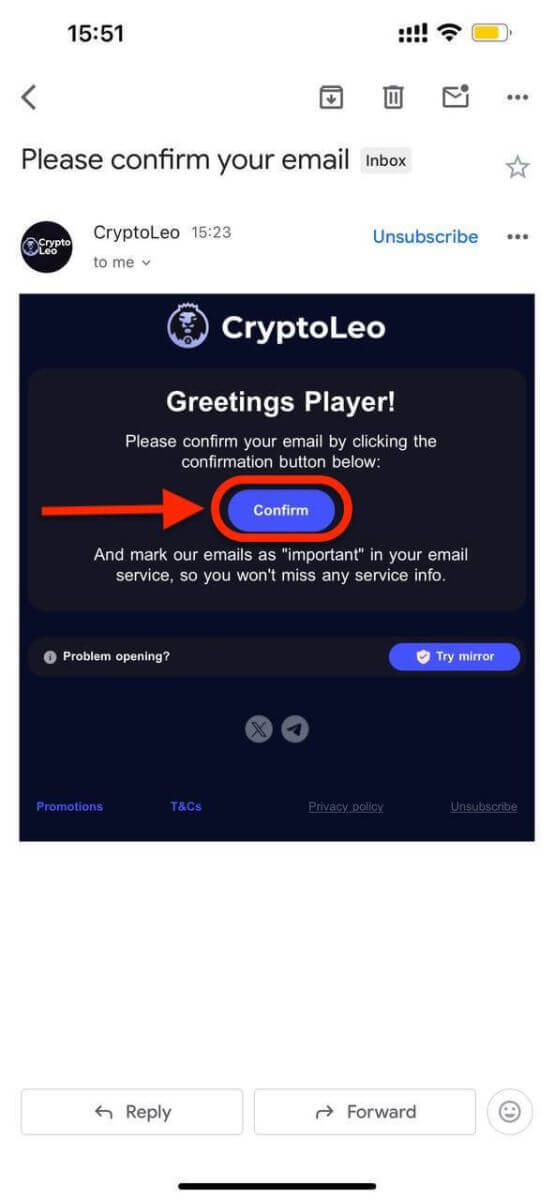 CryptoLeo Registration: How to Open Account and Sign up