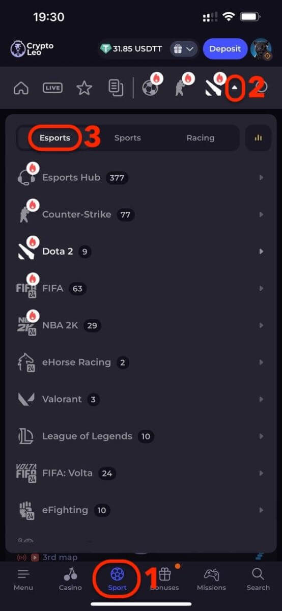 How to Play Esports Betting on CryptoLeo